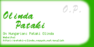 olinda pataki business card